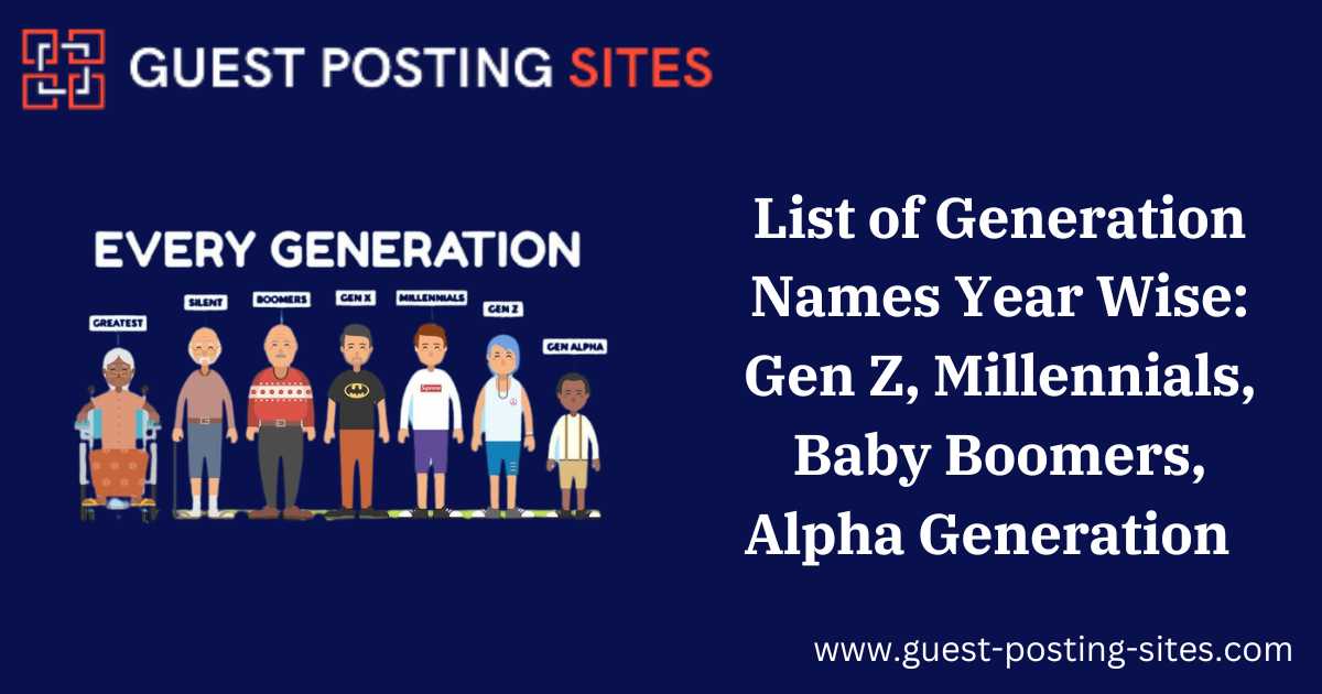 List of Generation Names